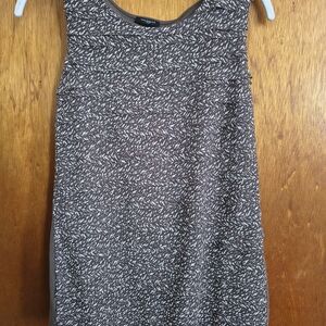 Ann Taylor Brown Patterned Sleeveless Blouse